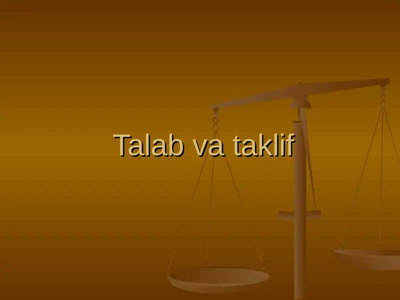 Ehtiyojlar va talablar
