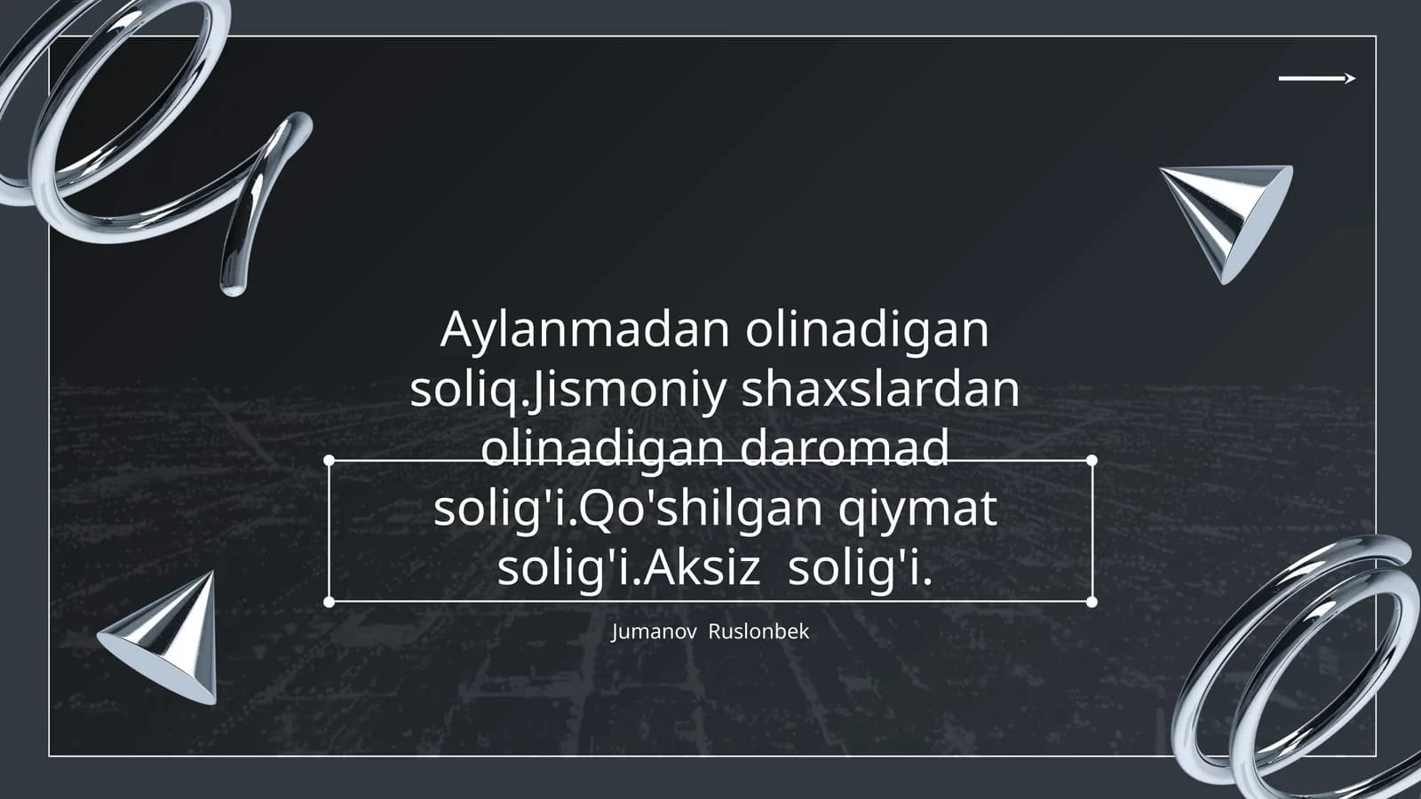 Aylanmadan olinadigan soliq va uning hisoblash usullari