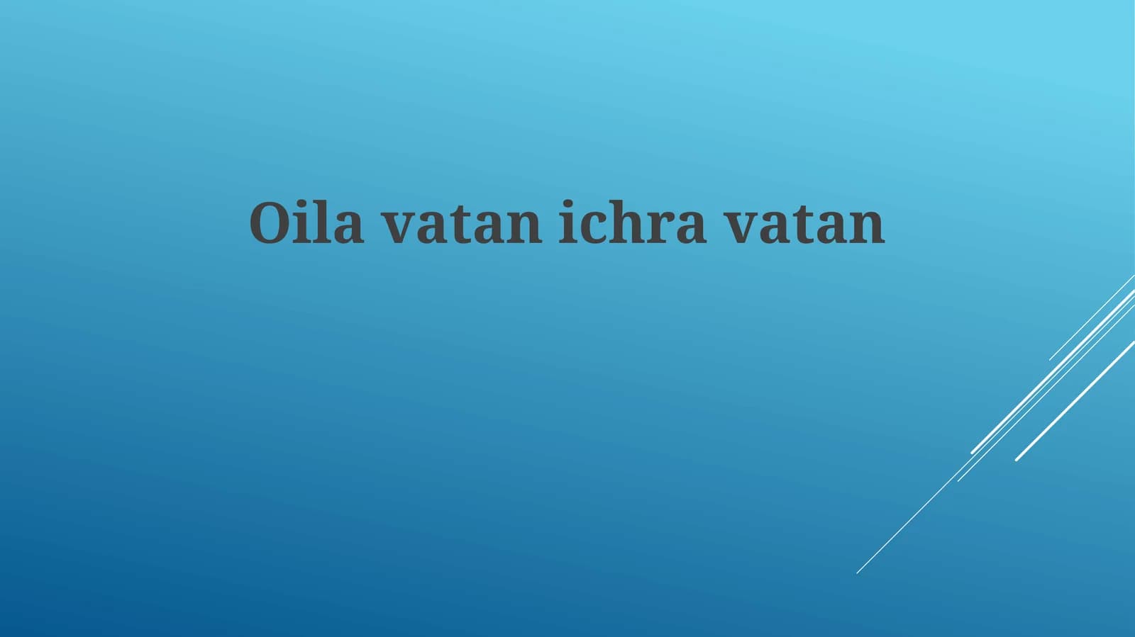 Oila – Vatan ichidagi Vatan
