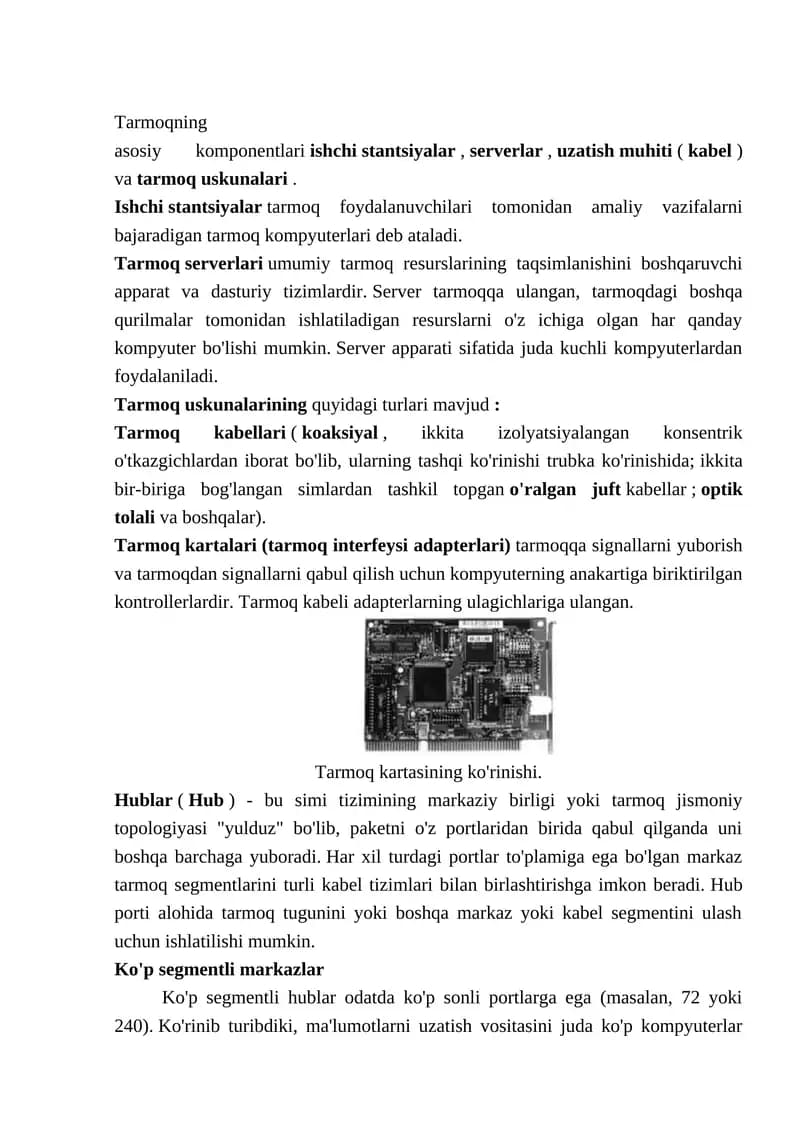 Tarmoq uskunalari