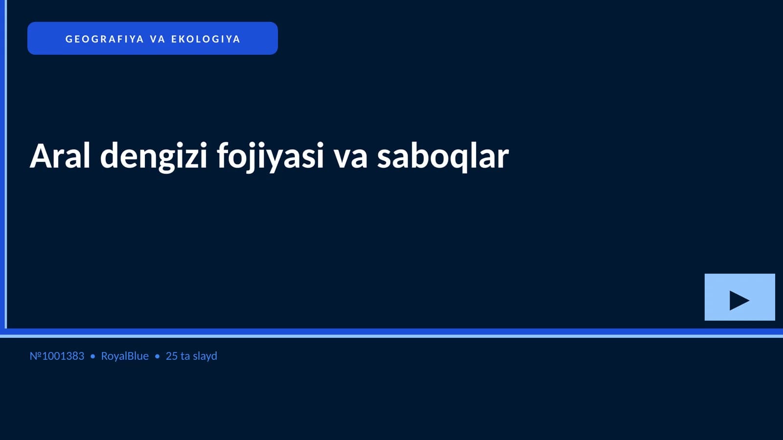 Aral dengizi fojiyasi va saboqlar