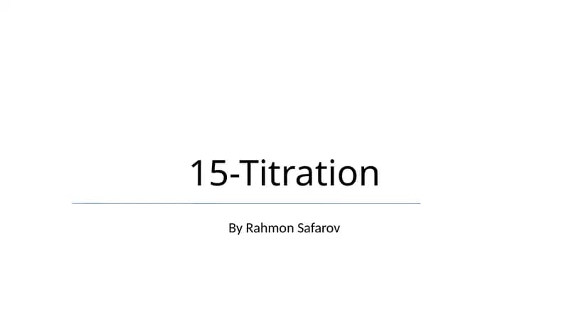15-Titration