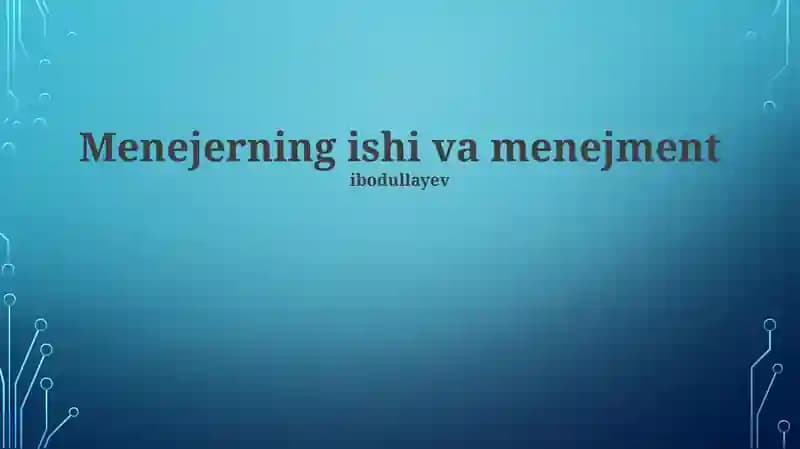 Innovatsiyalarni boshqarish