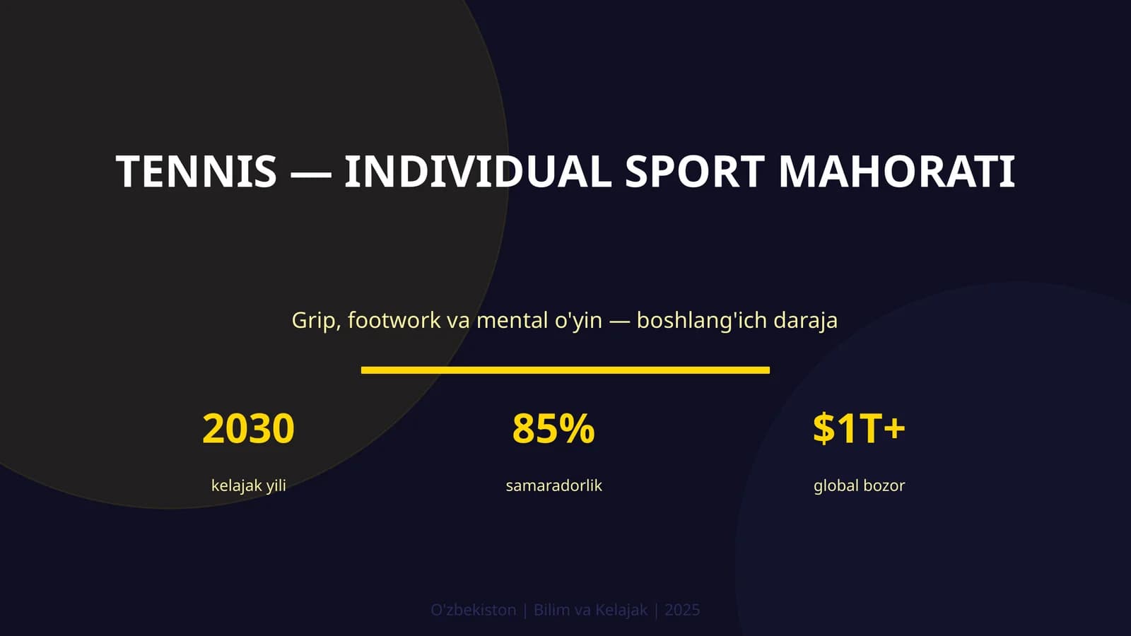 Tennis — individual sport mahorati