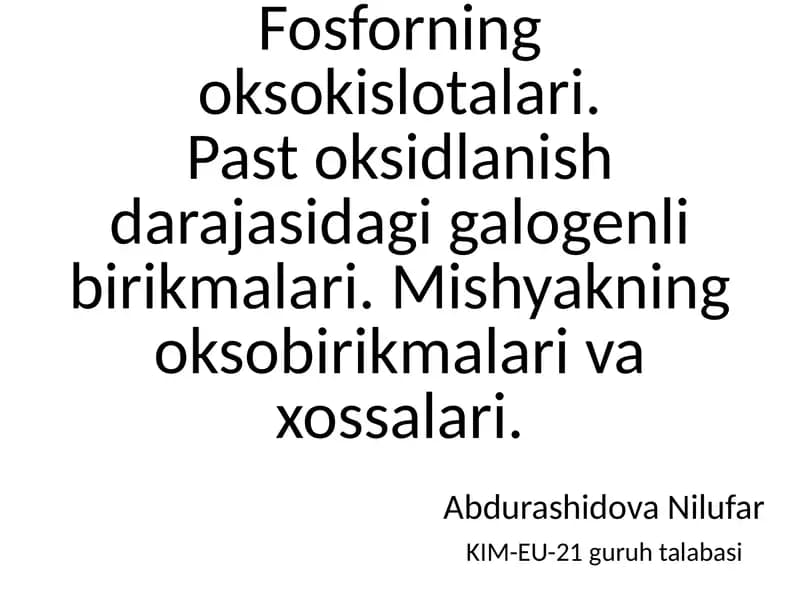 Fosforning oksokislotalari