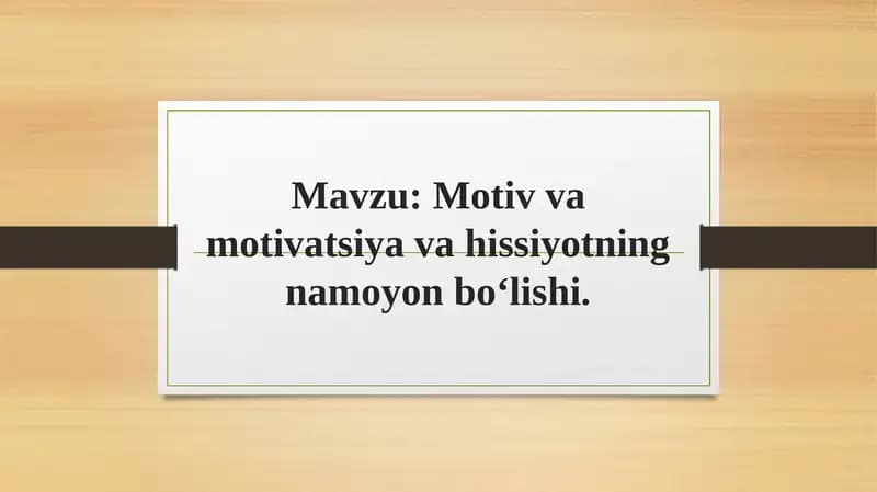 Motivatsiya