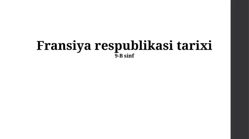 Fransiya respublikasi tarixi
