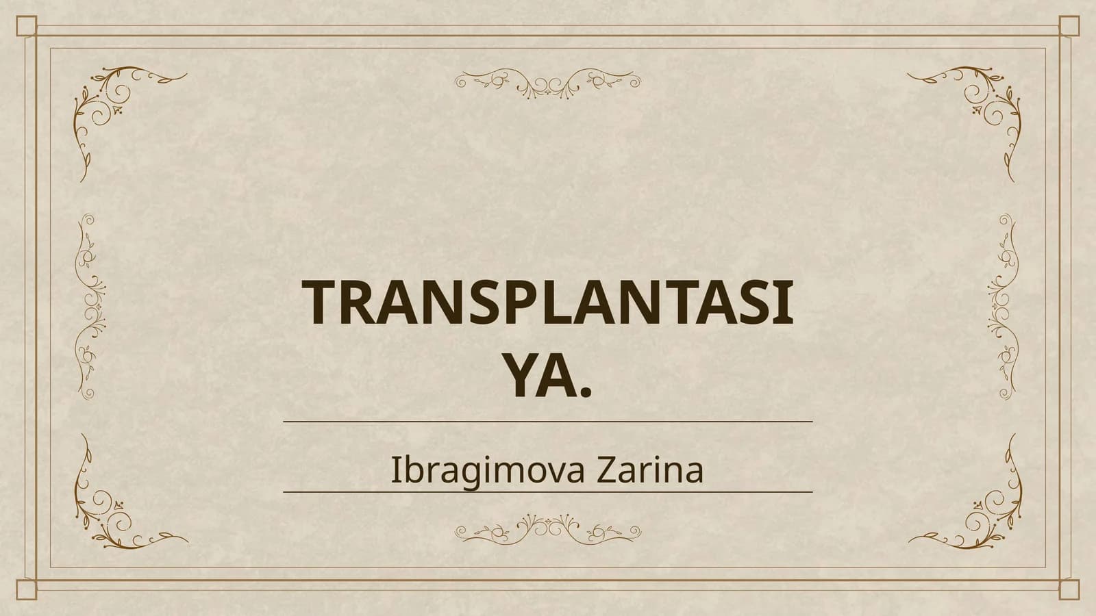 TRANSPLANTASIYA
