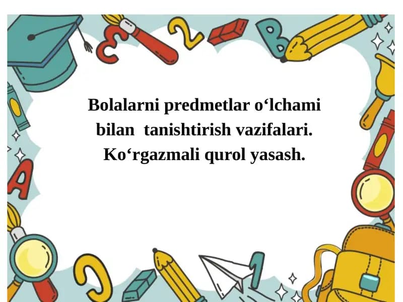 Bolalarni Predmetlar Miqdorini Idrok Qilish