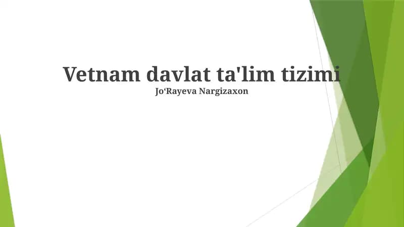 Vetnam davlat ta'lim tizimi