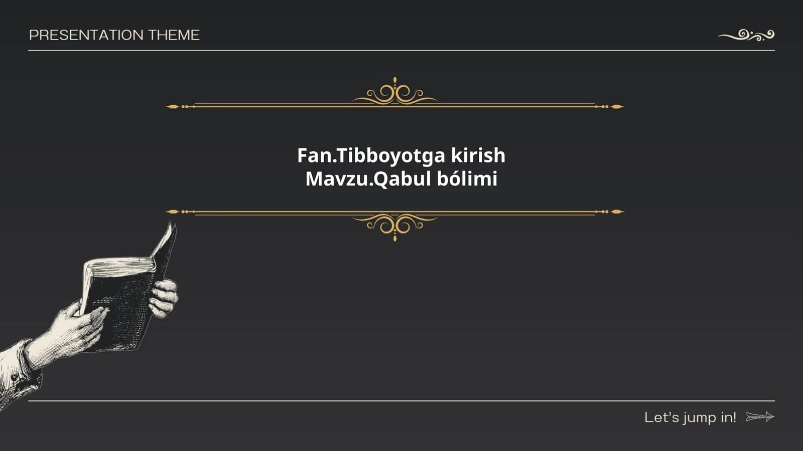 Fan.Tibboyotga kirish