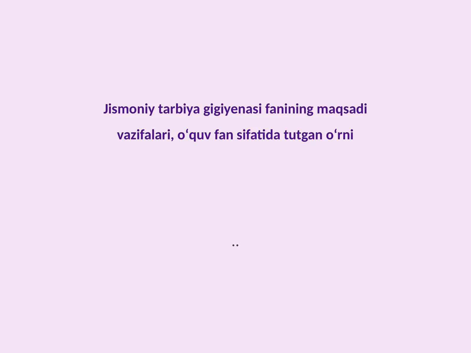 Jismoniy tarbiya gigiyenasi