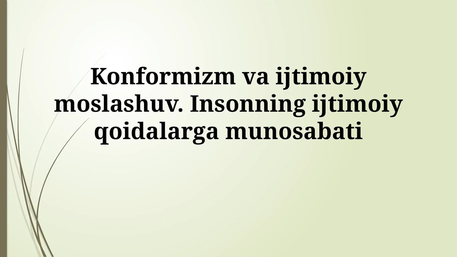 Konformizm va ijtimoiy moslashuv