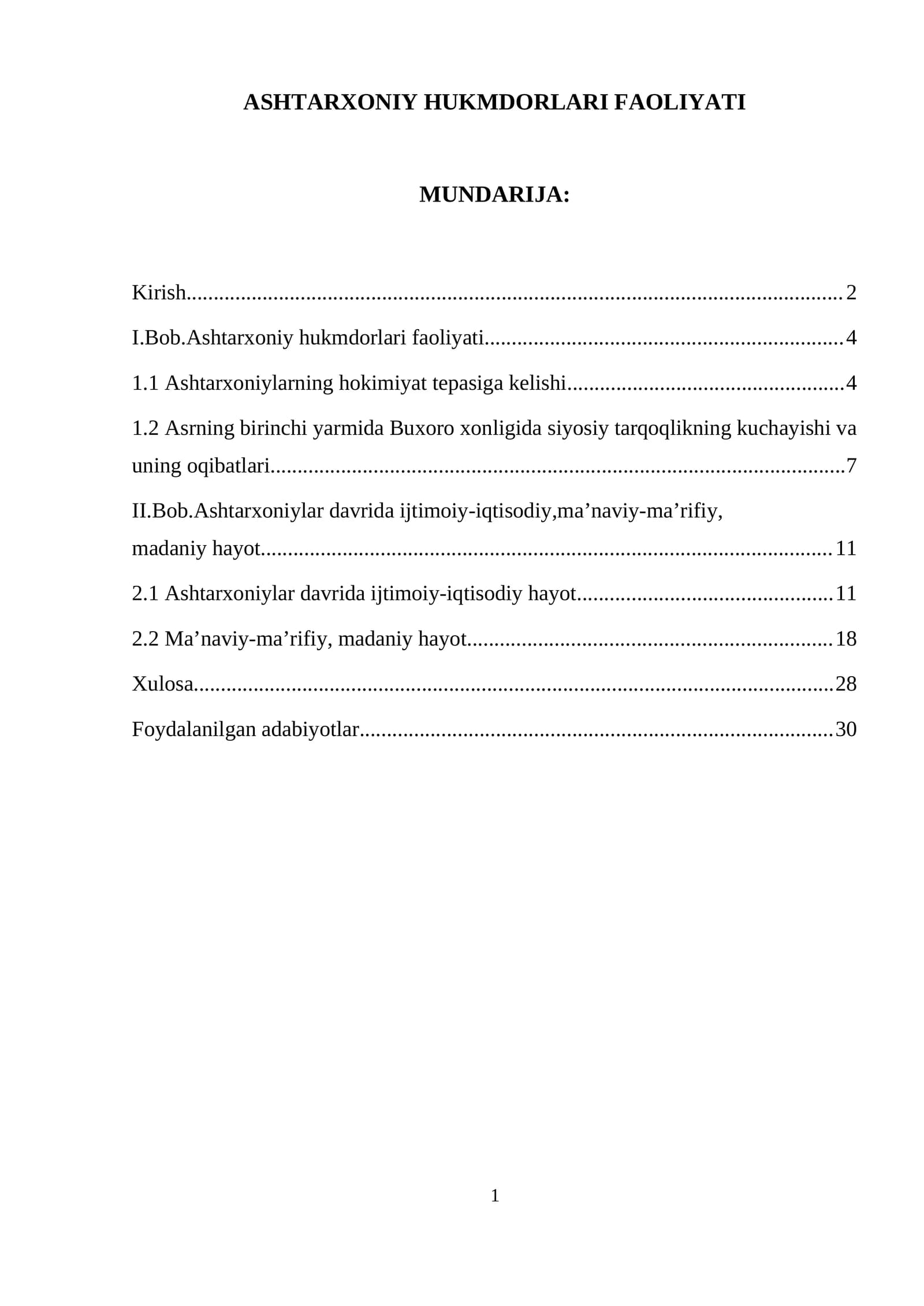 ASHTARXONIY HUKMDORLARI FAOLIYATI
