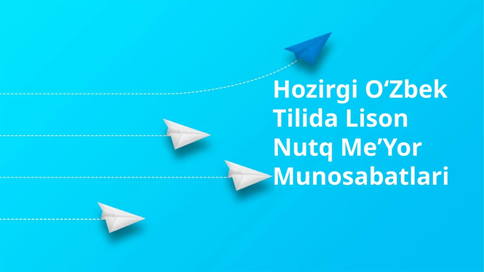 Hozirgi O'zbek Tilida Lison Nutq Me'yor Munosabatlari
