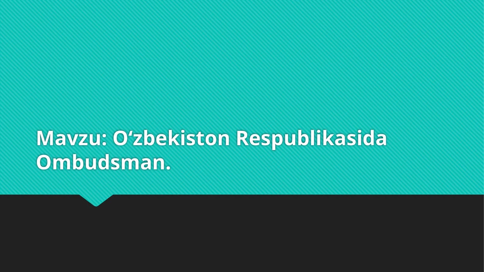 Oʻzbekiston Respublikasida Ombudsman