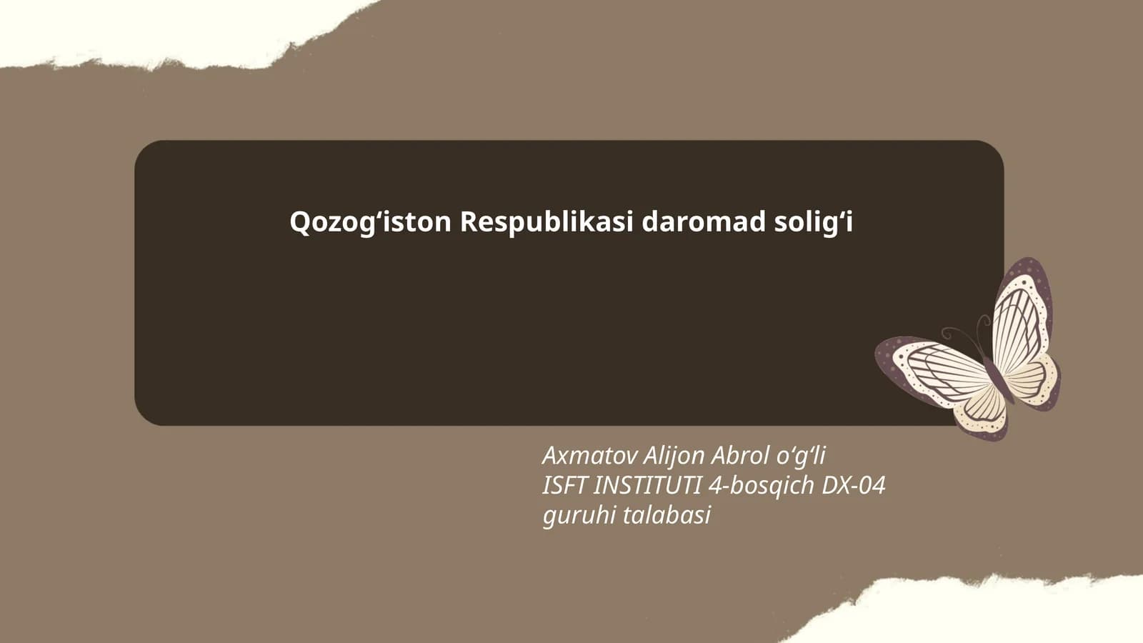 Qozogʻiston Respublikasi daromad soligʻi