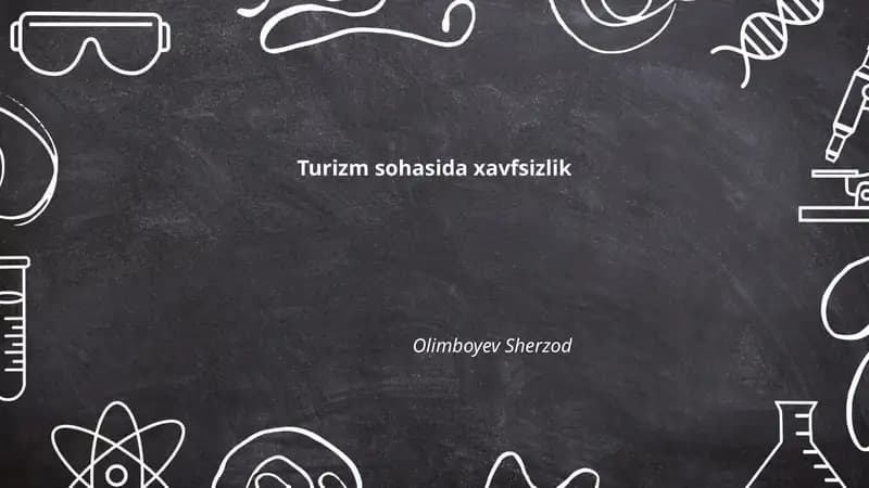 Sayyohlar uchun xavfsizlik