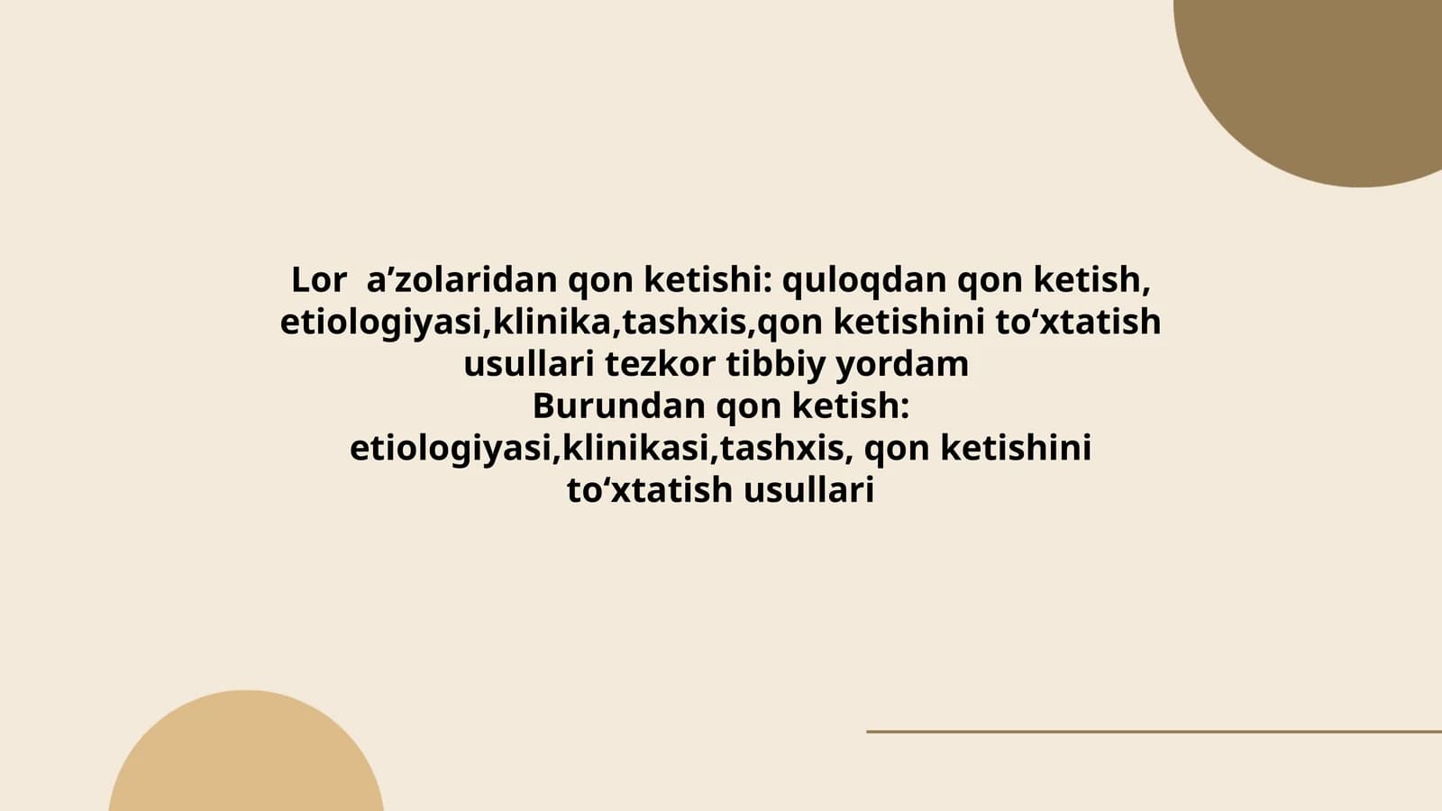 Lor aʼzolaridan qon ketishi