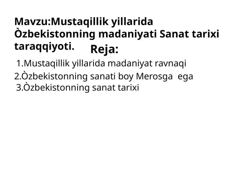 Sanat tarixi taraqqiyoti