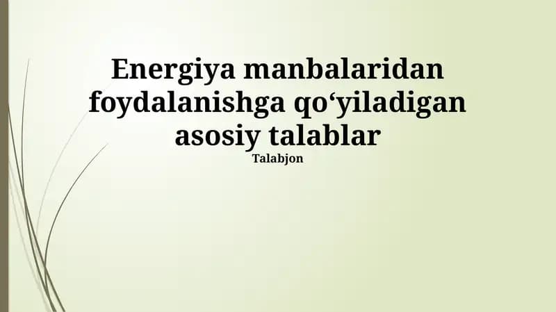 Energiya tejash texnologiyalari