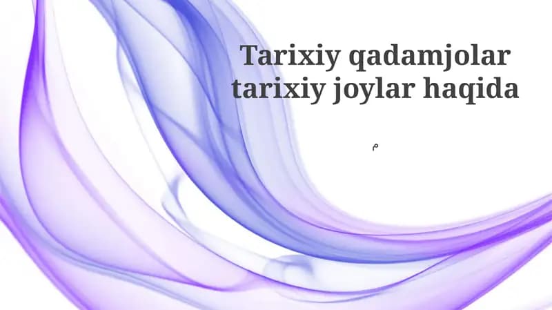 Tarixiy Izlar