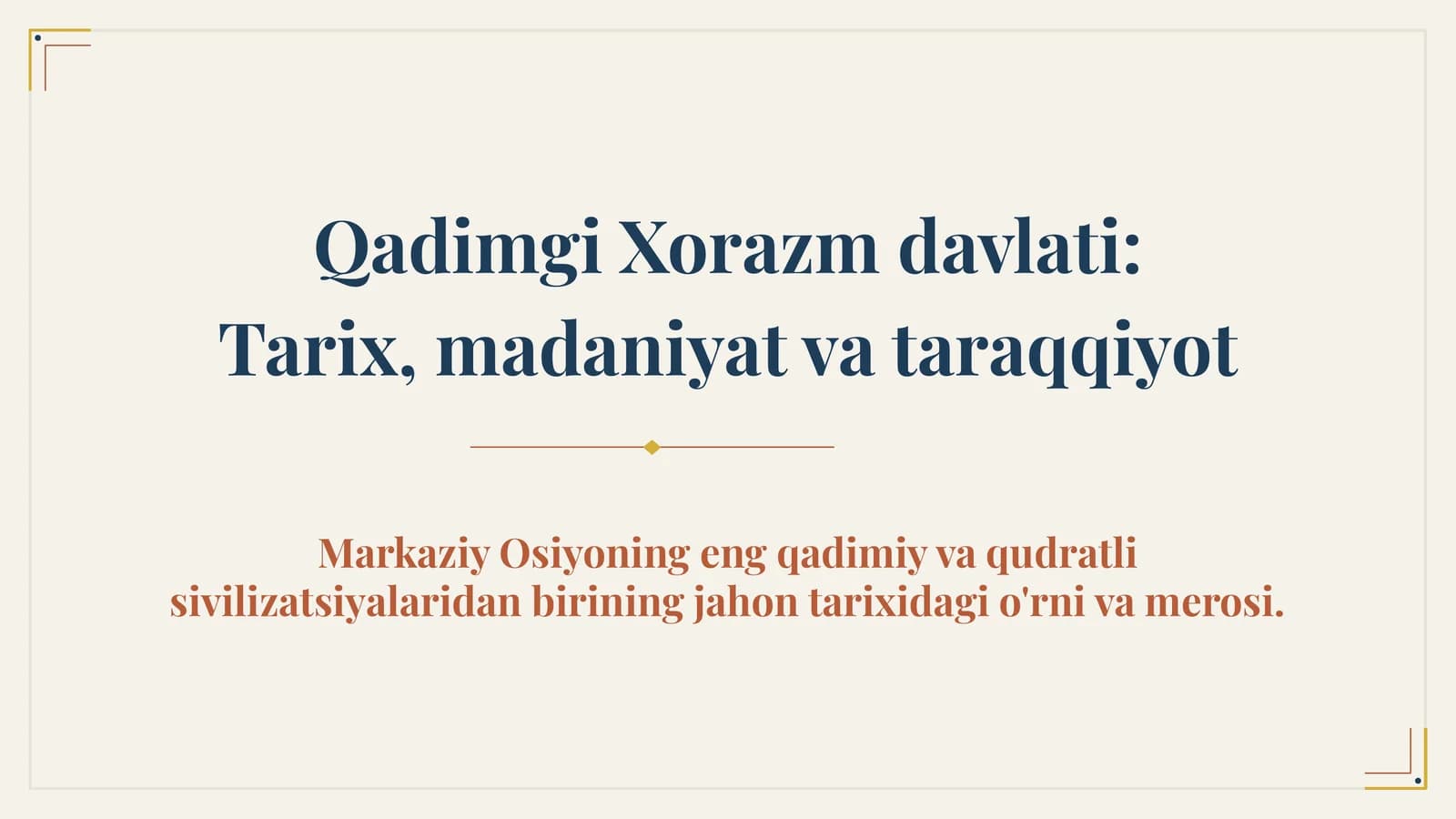 Qadimgi Xorazm davlati