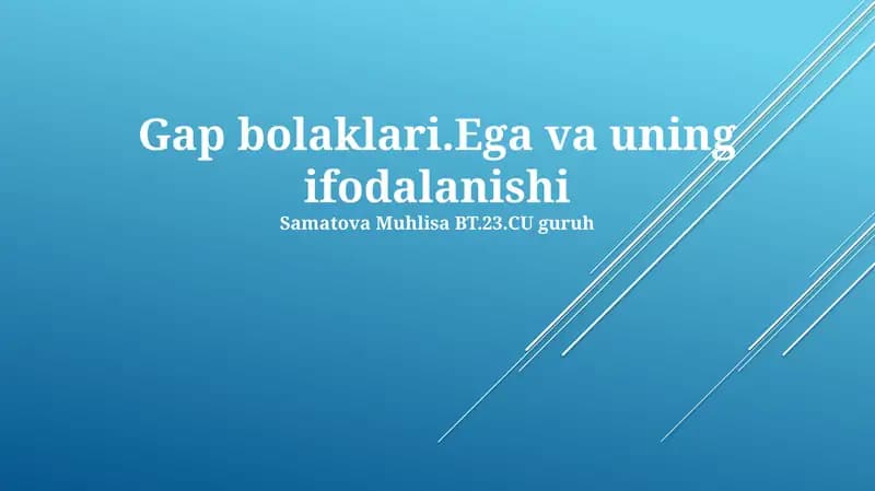 Defektiv gaplar: mohiyati va turlari
