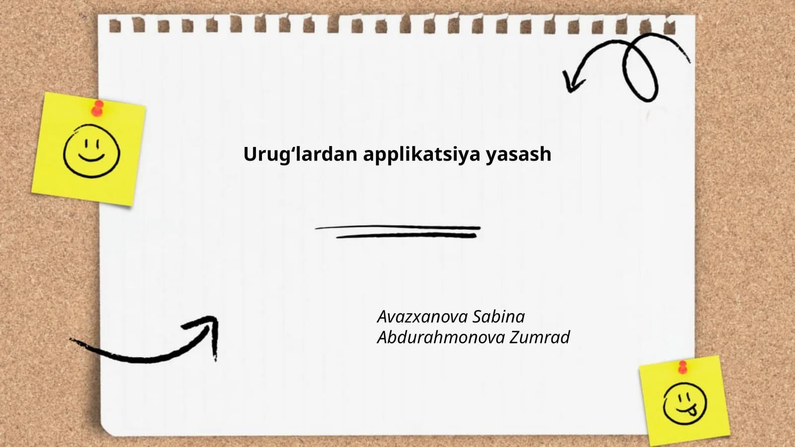 Urugʻlardan applikatsiya yasash