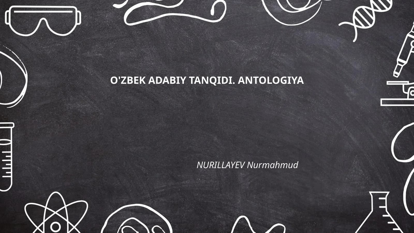 O'ZBEK ADABIY TANQIDI. ANTOLOGIYA