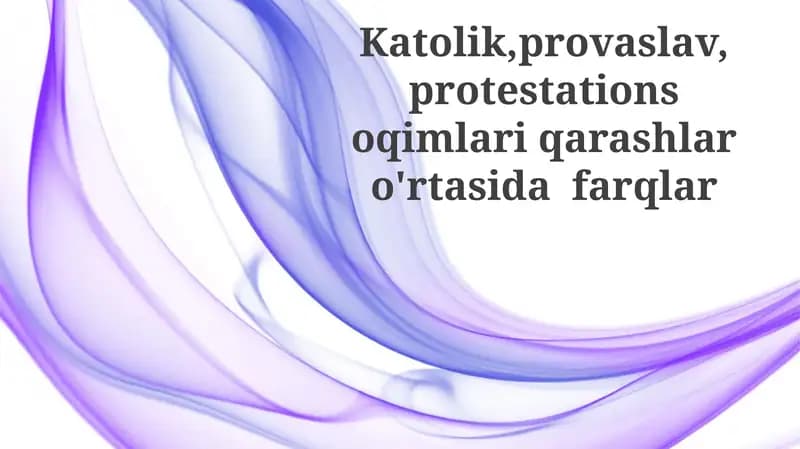 Tarixiy kelib chiqish va cherkov tuzilishi