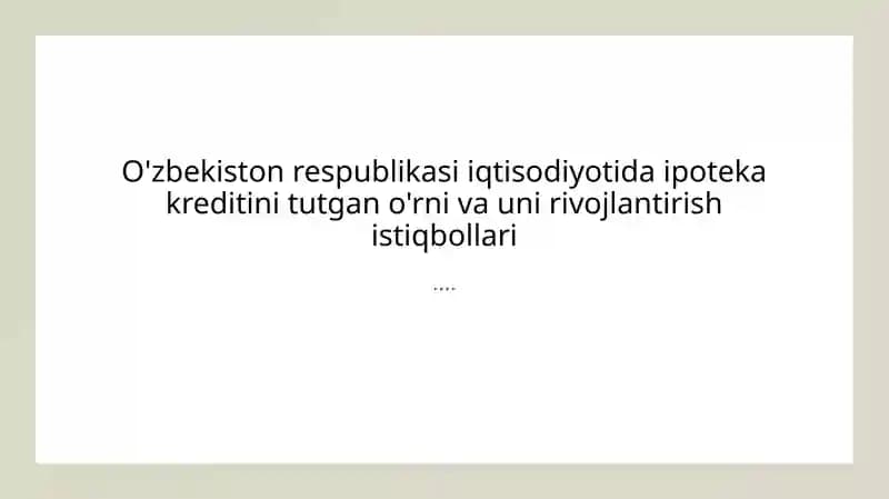 Ipoteka krediti