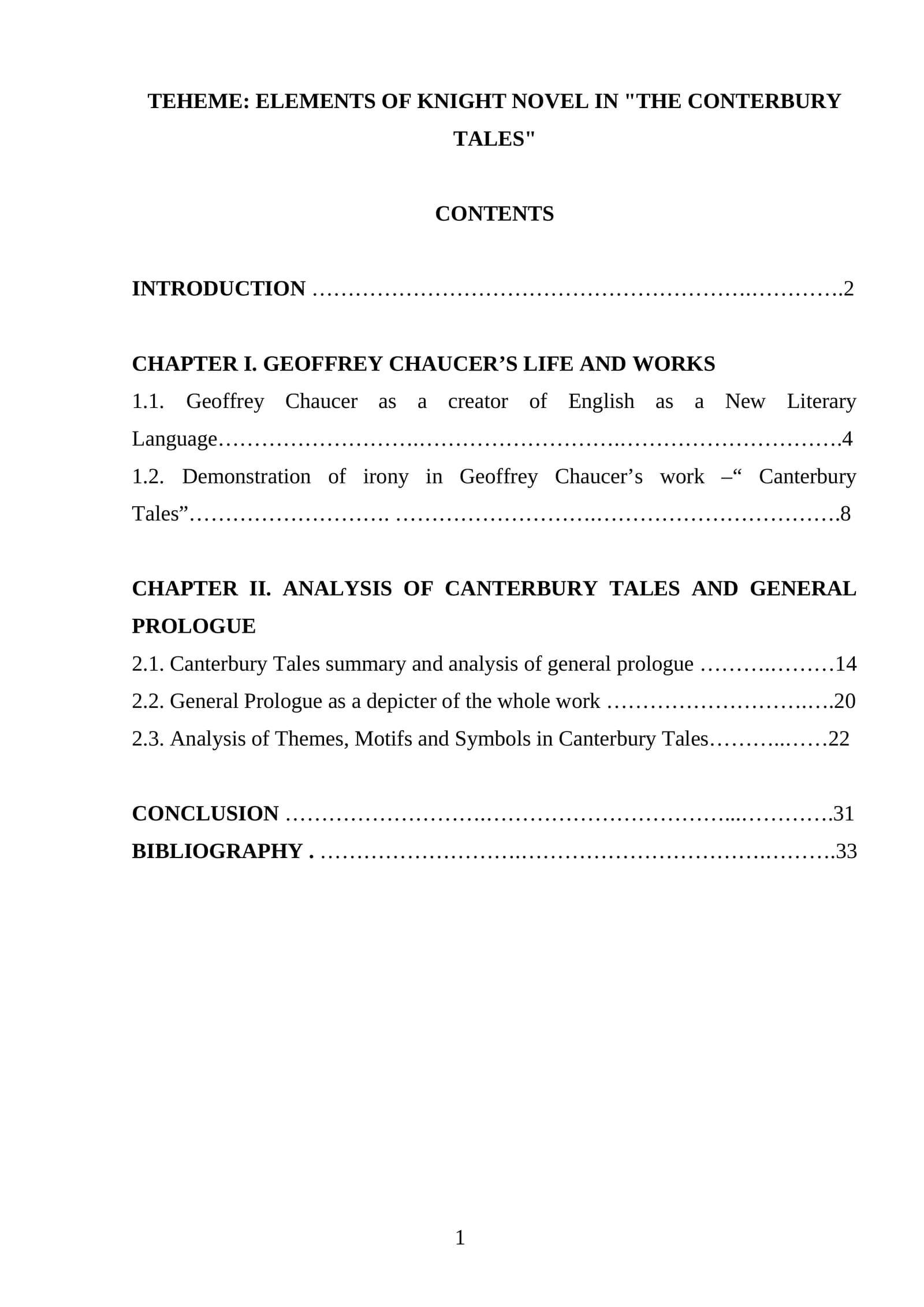 Elements of knight novel in The conterbury Tales