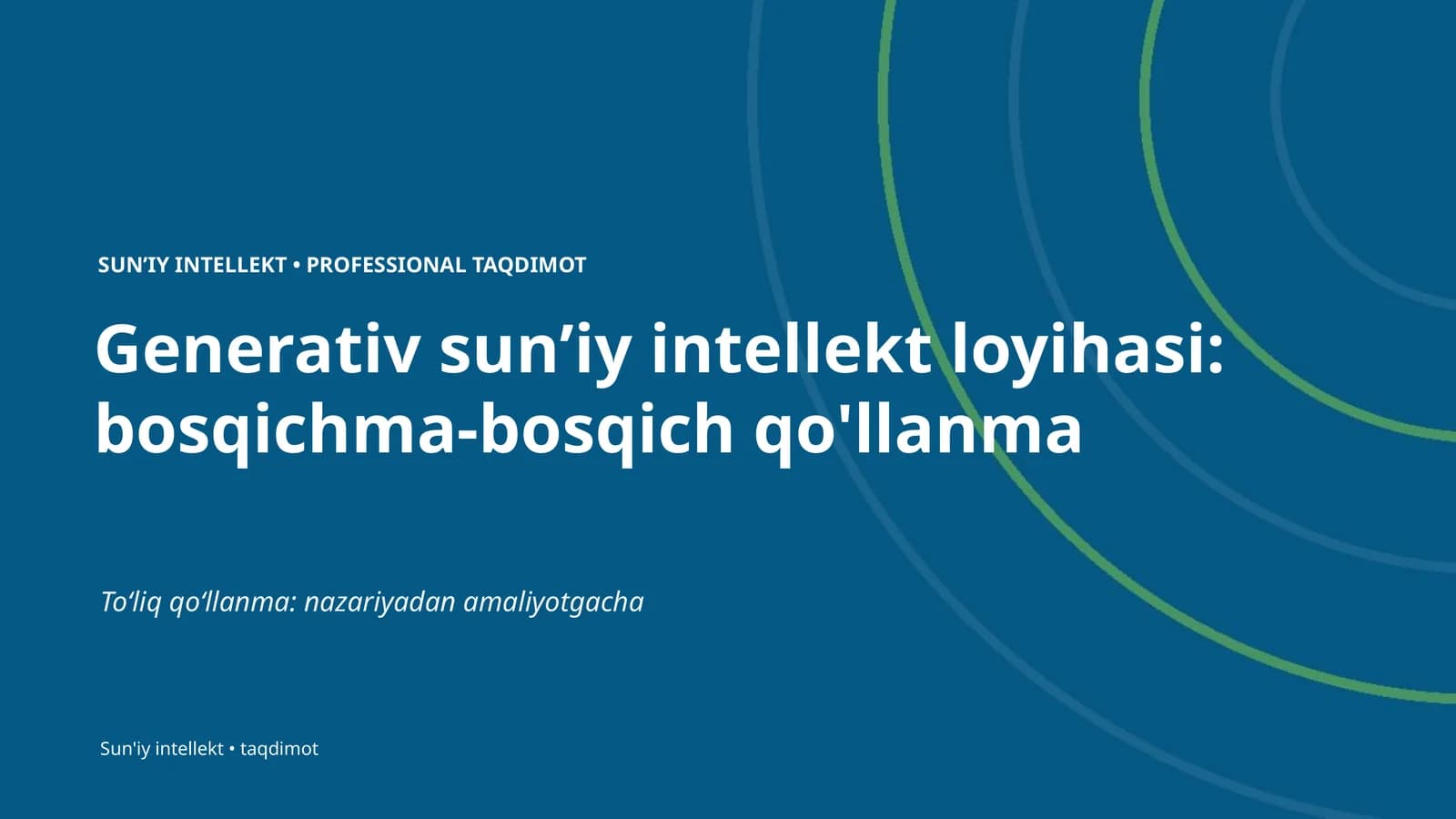 SUNʼIY INTELLEKT • PROFESSIONAL TAQDIMOT