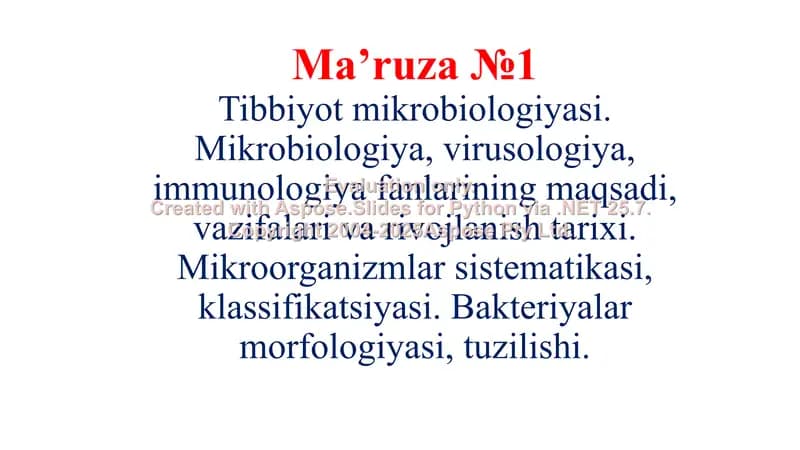 Tibbiyot mikrobiologiyasi