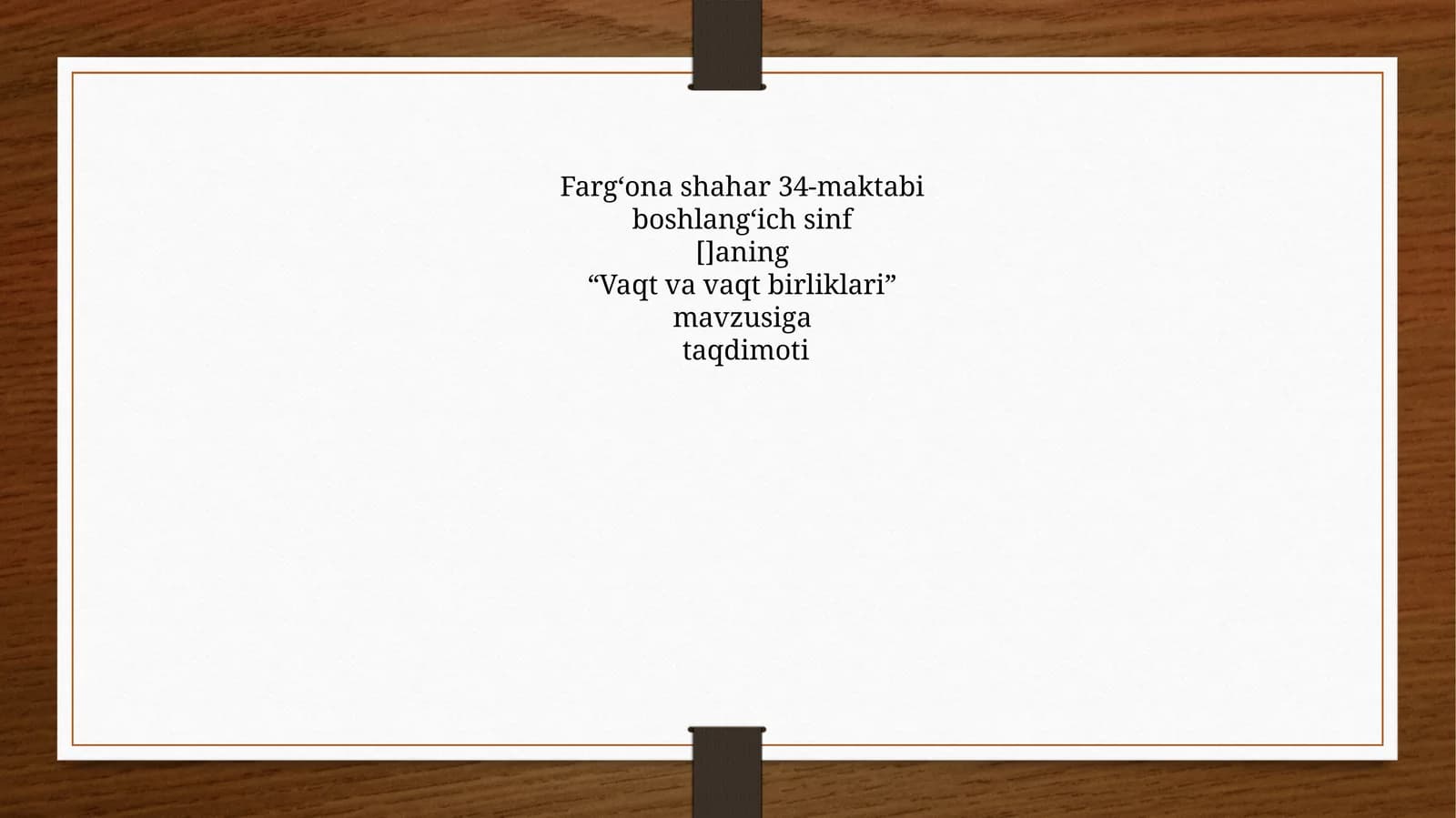 Vaqt va vaqt birliklari