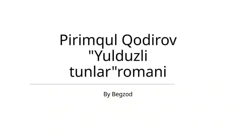 Yulduzli tunlar
