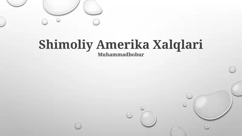 Shimoliy Amerika Xalqlari