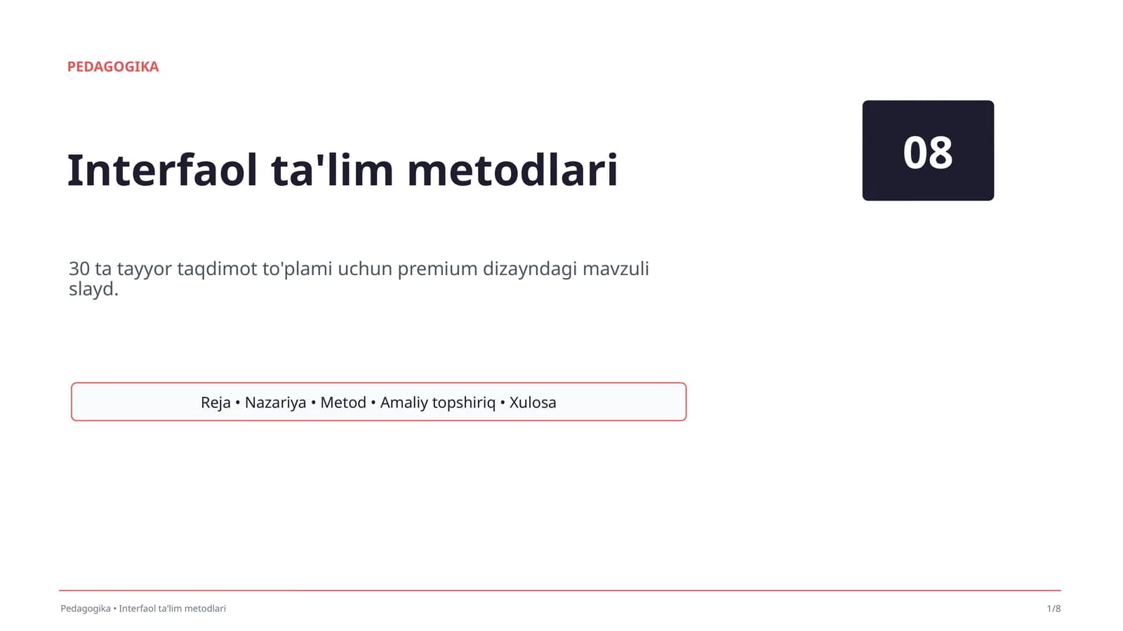 Interfaol ta'lim metodlari