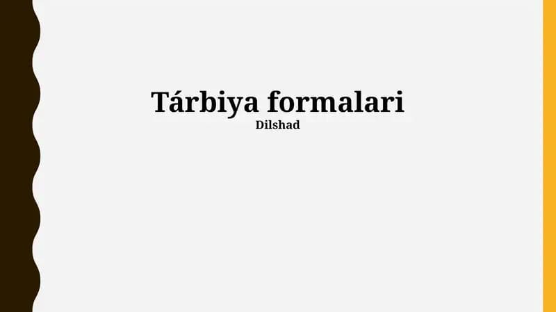 Tárbiya formalari
