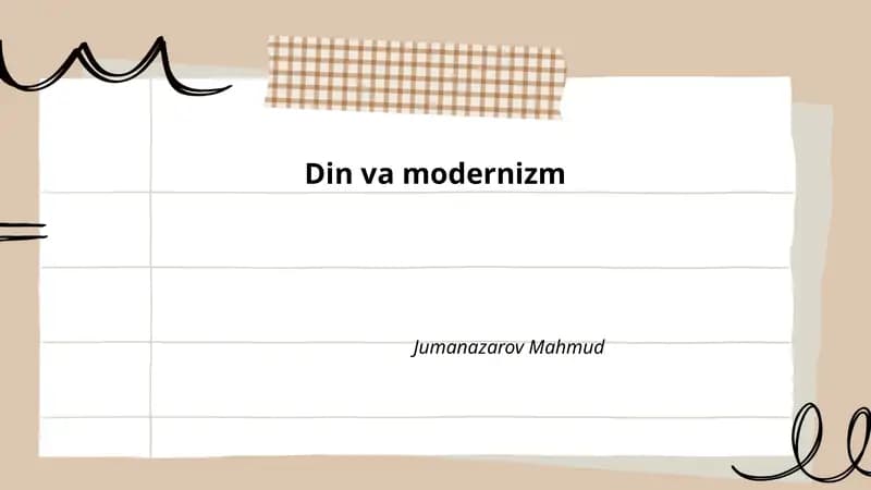 Din va modernizm