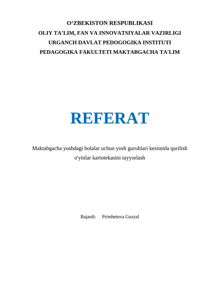 Qurilish O'yinlarining Ta'limda Ahamiyati