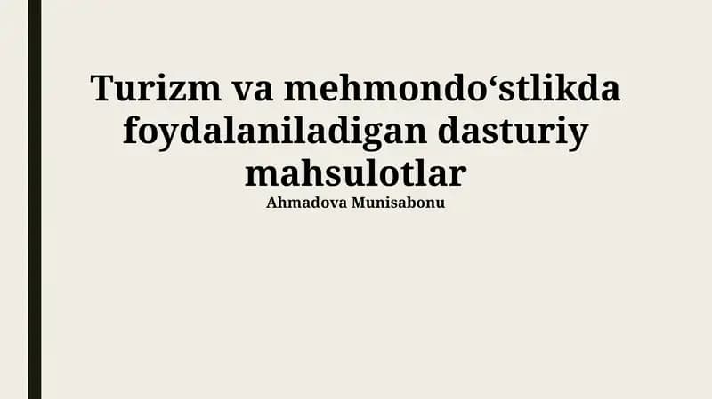 Turizm va mehmondoʻstlikda dasturiy taʼminot