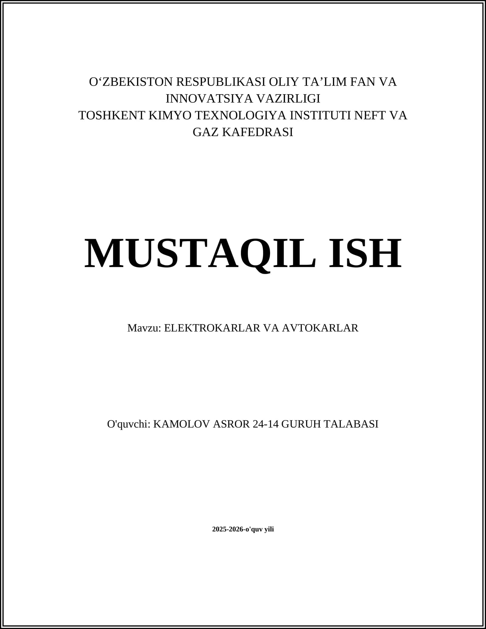 Elektromobillar ishlash printsiplari
