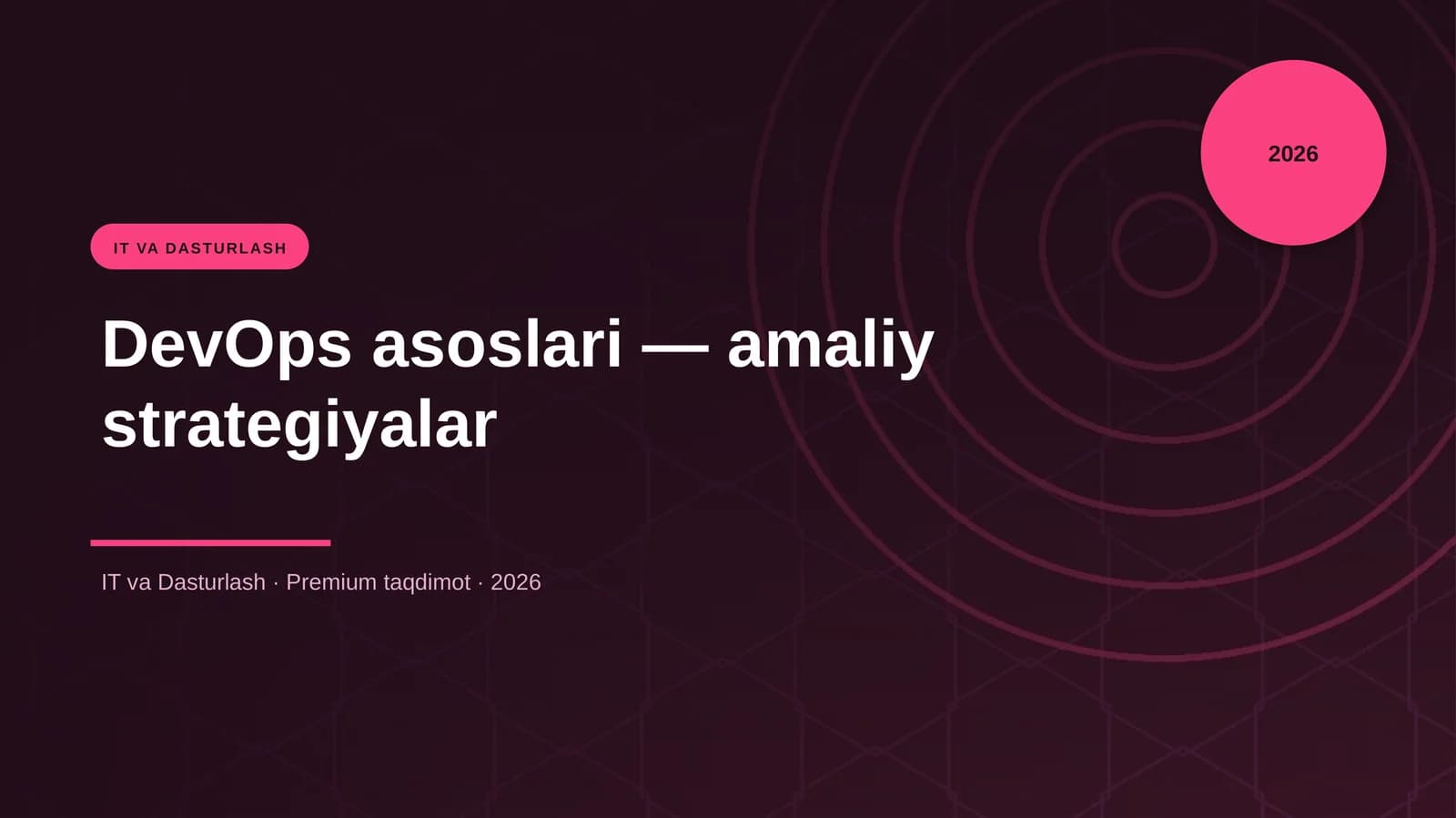 DevOps asoslari — amaliy strategiyalar