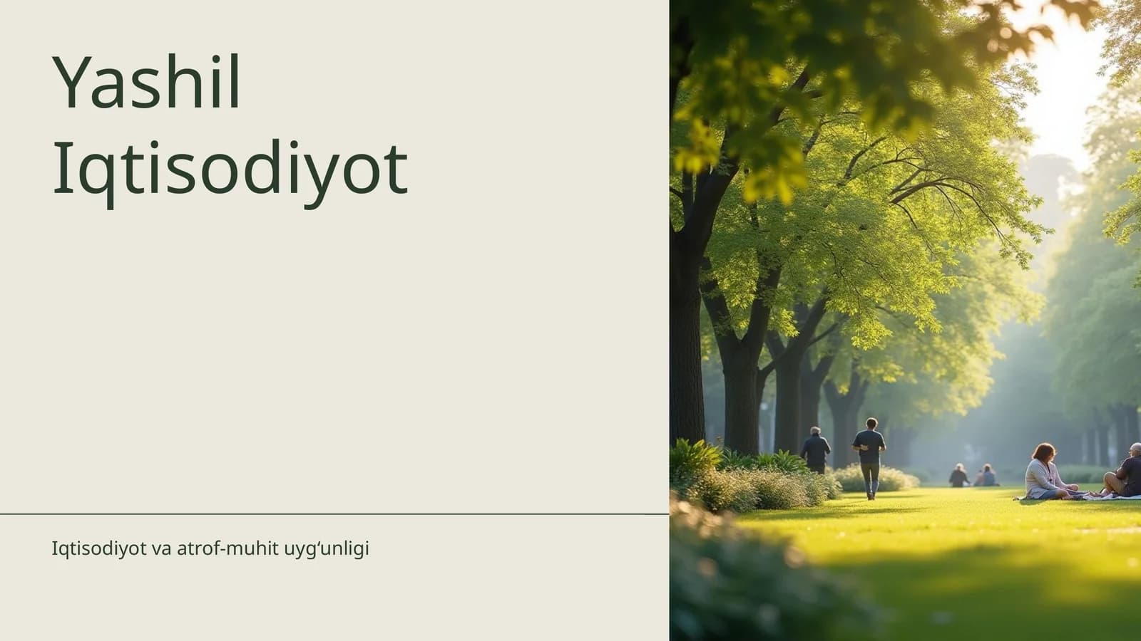 Yashil Iqtisodiyot