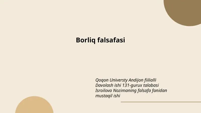Borliq falsafasi