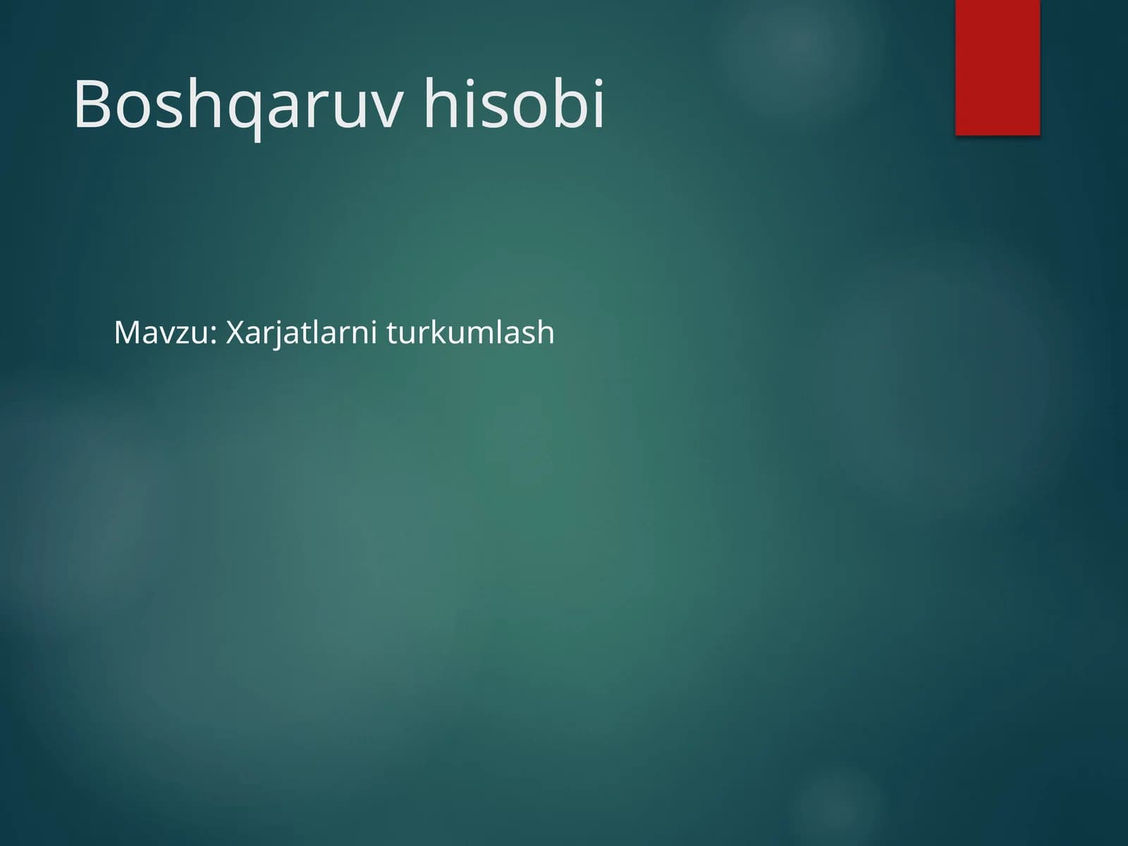 Xarjatlarni turkumlash
