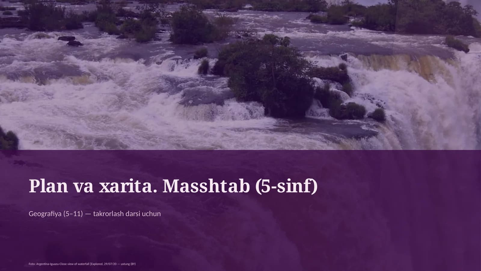 Plan va xarita. Masshtab (5-sinf)