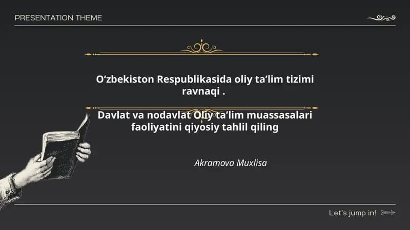 Oliy taʼlim tizimining tarixiy rivojlanishi va islohotlari